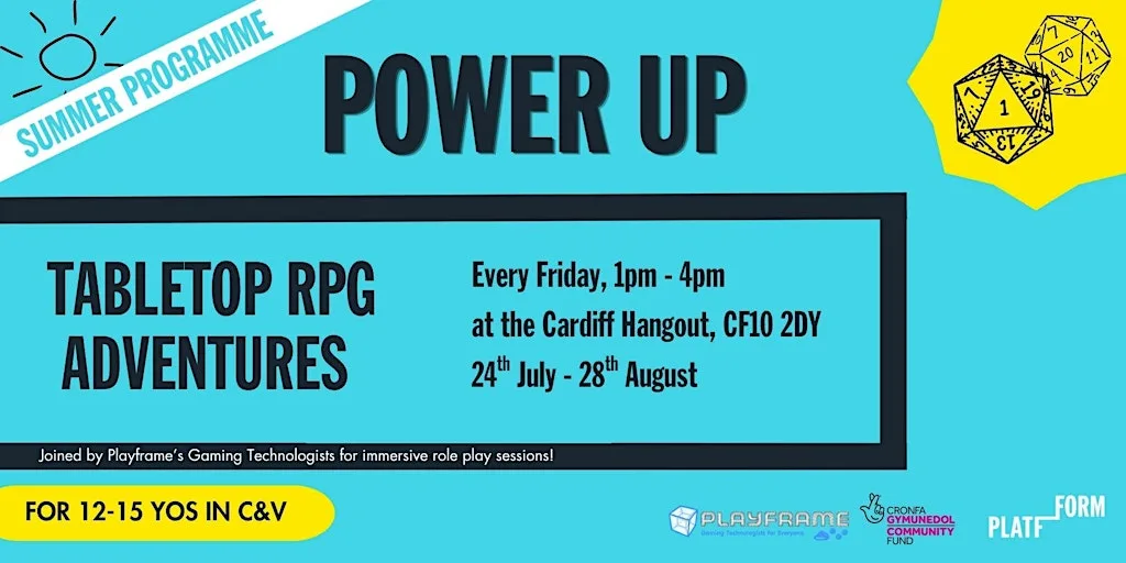 Power Up Summer Programme: Tabletop RPG Adventures (for 12-18YOs) at The Hangout, Platfform