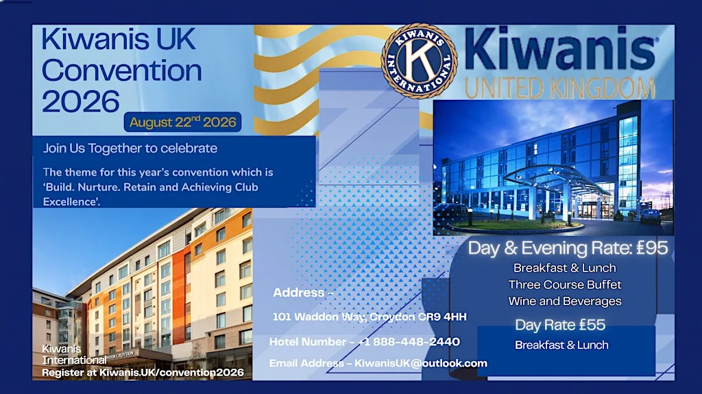 Kiwanis UK Convention 2026 at Hilton London Croydon