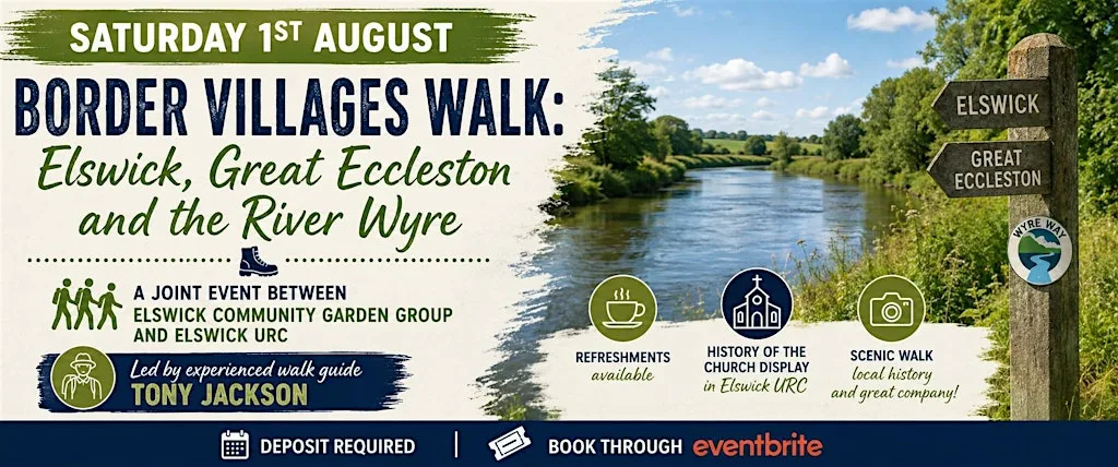 Border Villages Walks: Elswick, Great Eccleston and the River Wyre at Elswick United Reformed Church