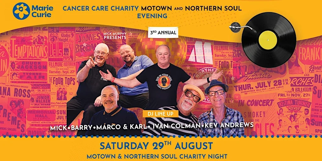 Marie Curie Cancer Care Charity – Motown and Northern Soul Evening at The Black Diamond