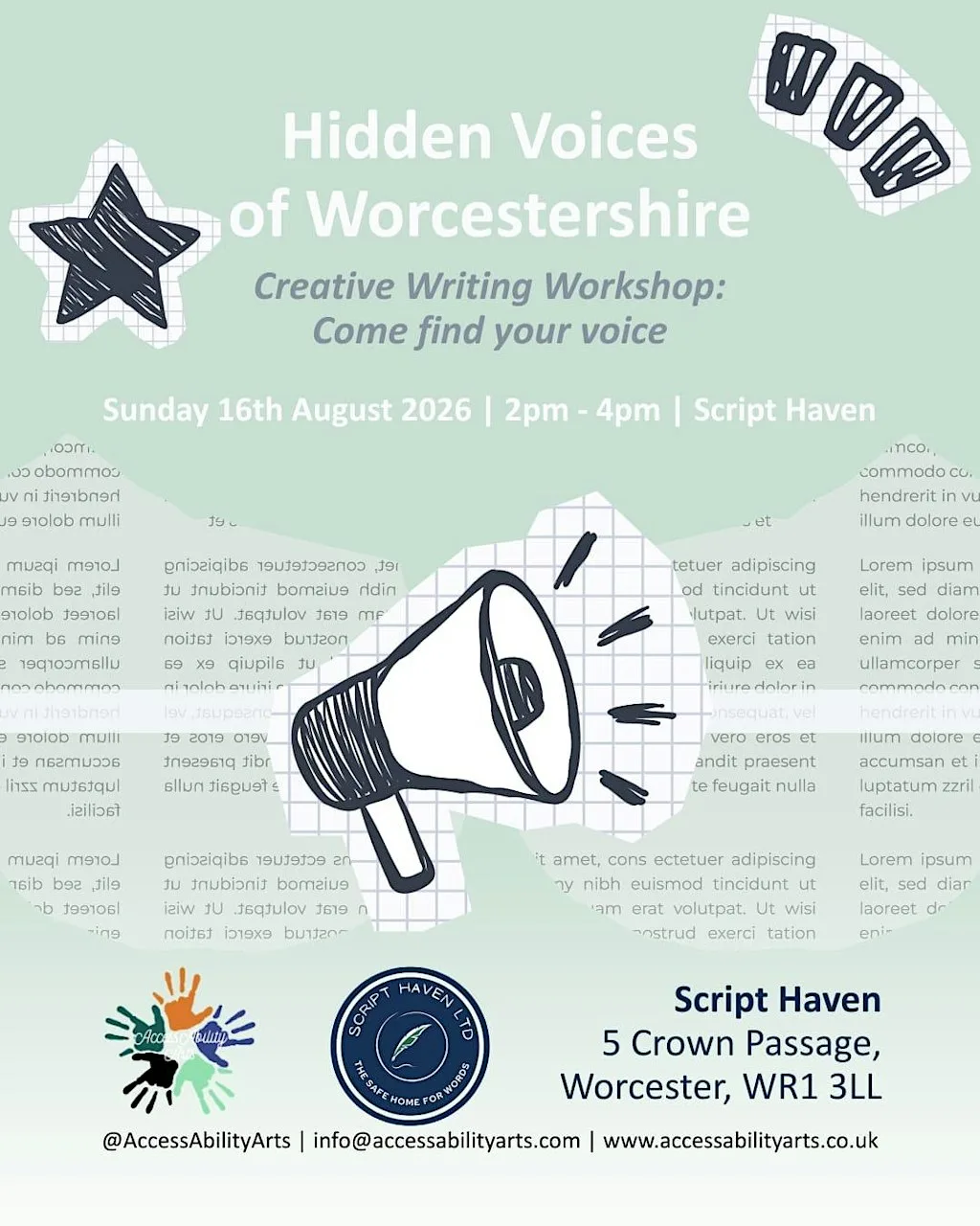 Hidden Voices, Silenced Voices of Worcestershire: Discover Your Voice at Script Haven