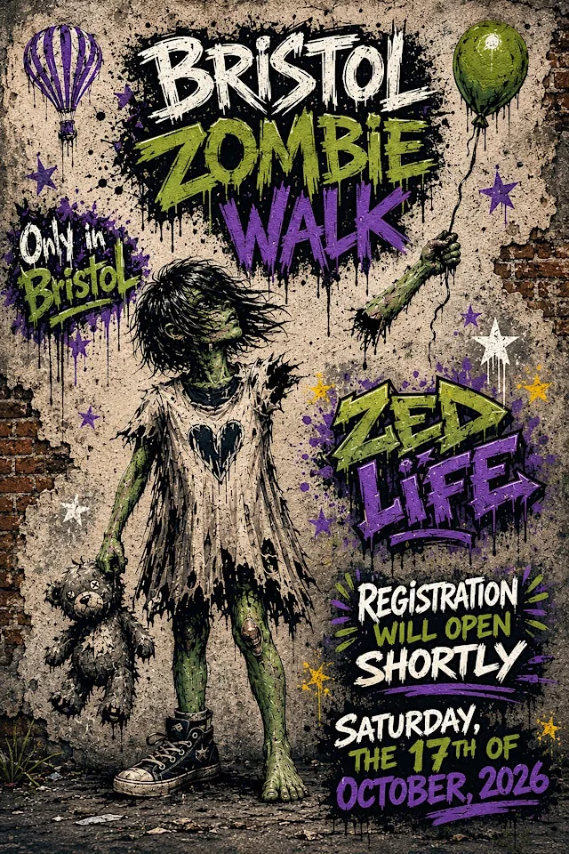 The Bristol Zombie Walk at Bristol Shopping Quarter