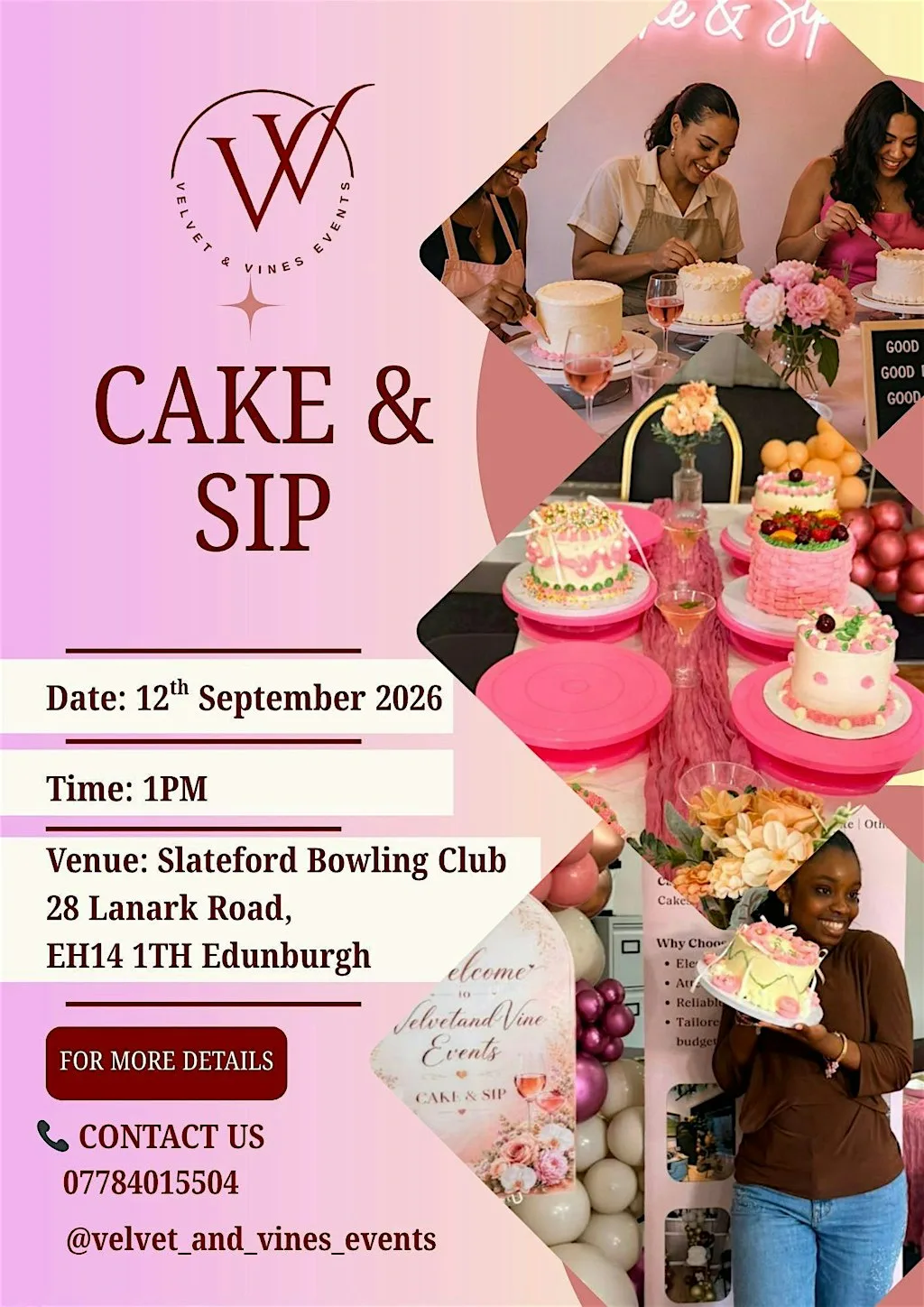 Cake & Sip at Slateford Bowling Club