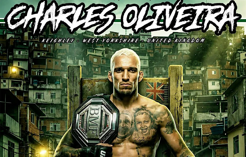 Charles Oliveira Super Seminar at Visitor's entrance, Beckfoot Oakbank School,