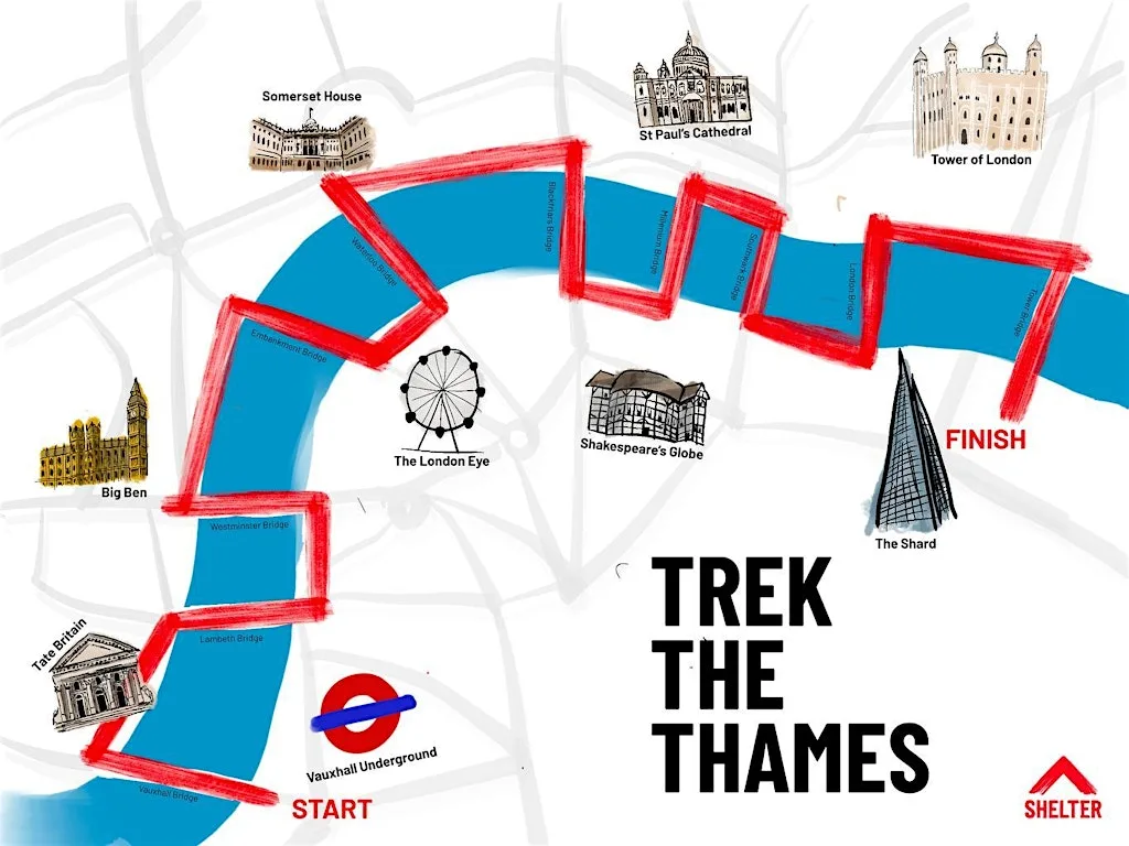 Trek The Thames 2026 at Vauxhall Railway Station