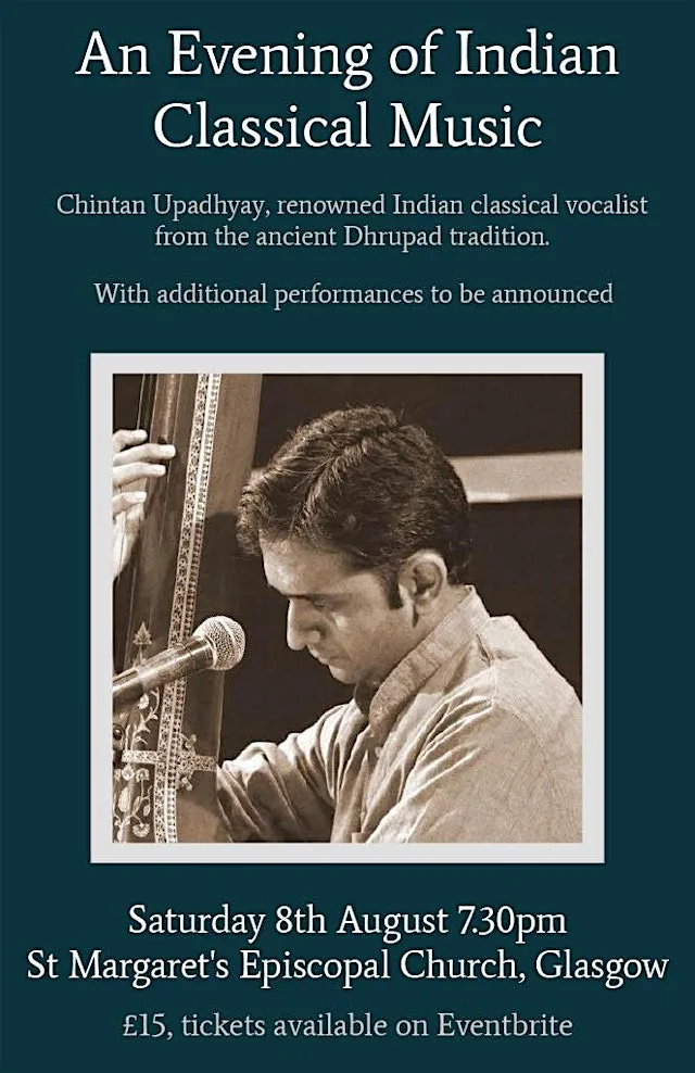 An Evening of Indian Classical Music with Chintan Upadhyay at St Margaret of Scotland Scottish Episcopal Church