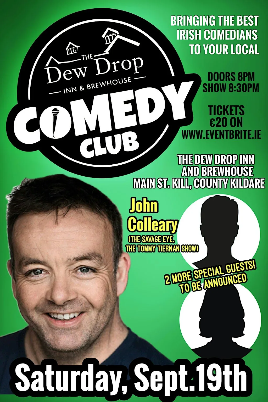 Dew Drop Comedy club, September 19th at The Dew Drop Inn & Brewhouse
