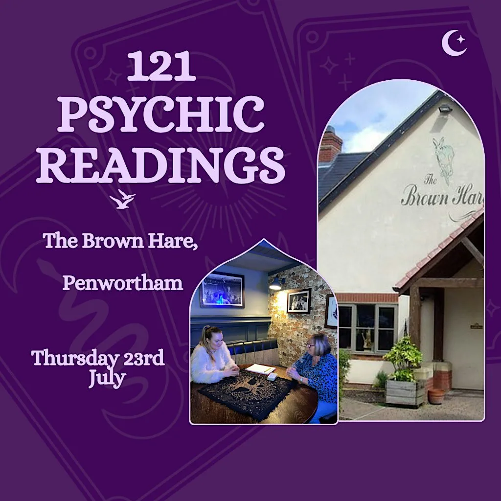 PSYCHIC READINGS NIGHT Thursday 23rd July, Brown Hare, Penwortham, Preston at Brown Hare