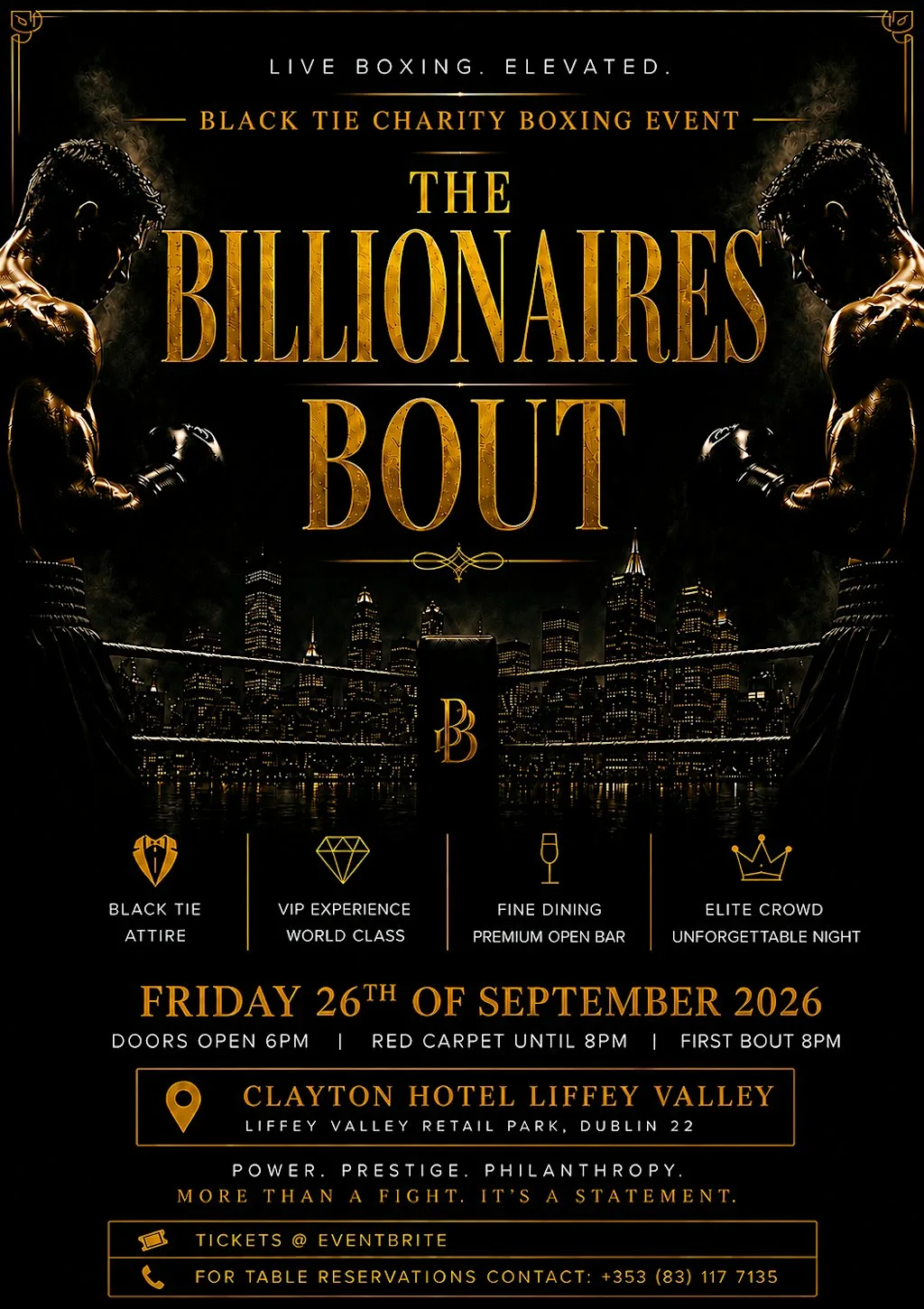 Billionaires Bout 2026 at Clayton Hotel Liffey Valley