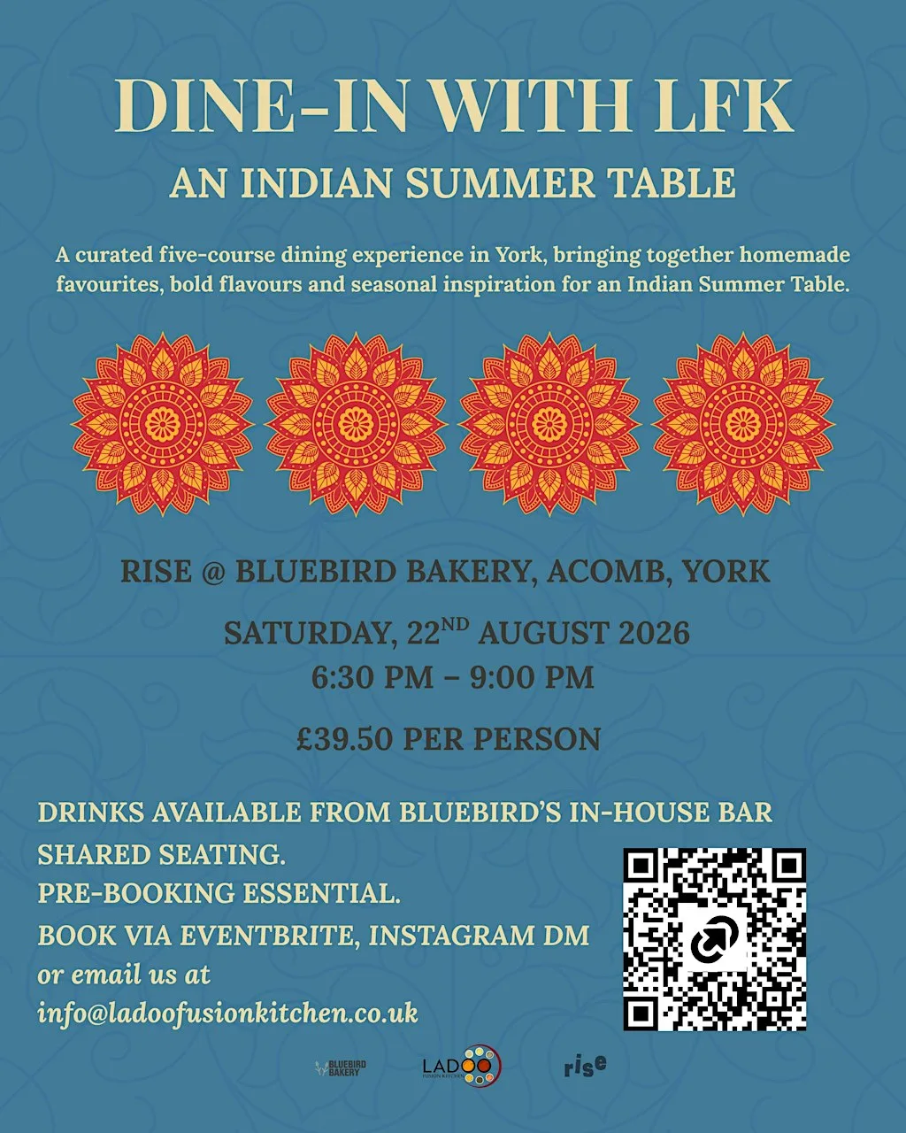 Dine-in with LFK: An Indian Summer Table at Bluebird Bakery