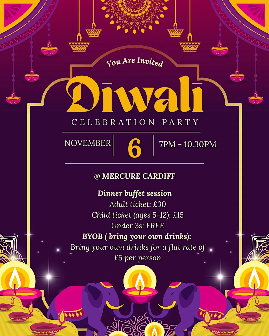 Diwali Party & Dinner at Mercure Cardiff