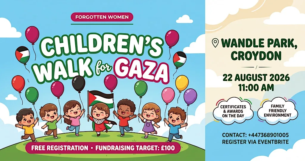 Children’s Walk for Gaza in Croydon Wandle Park