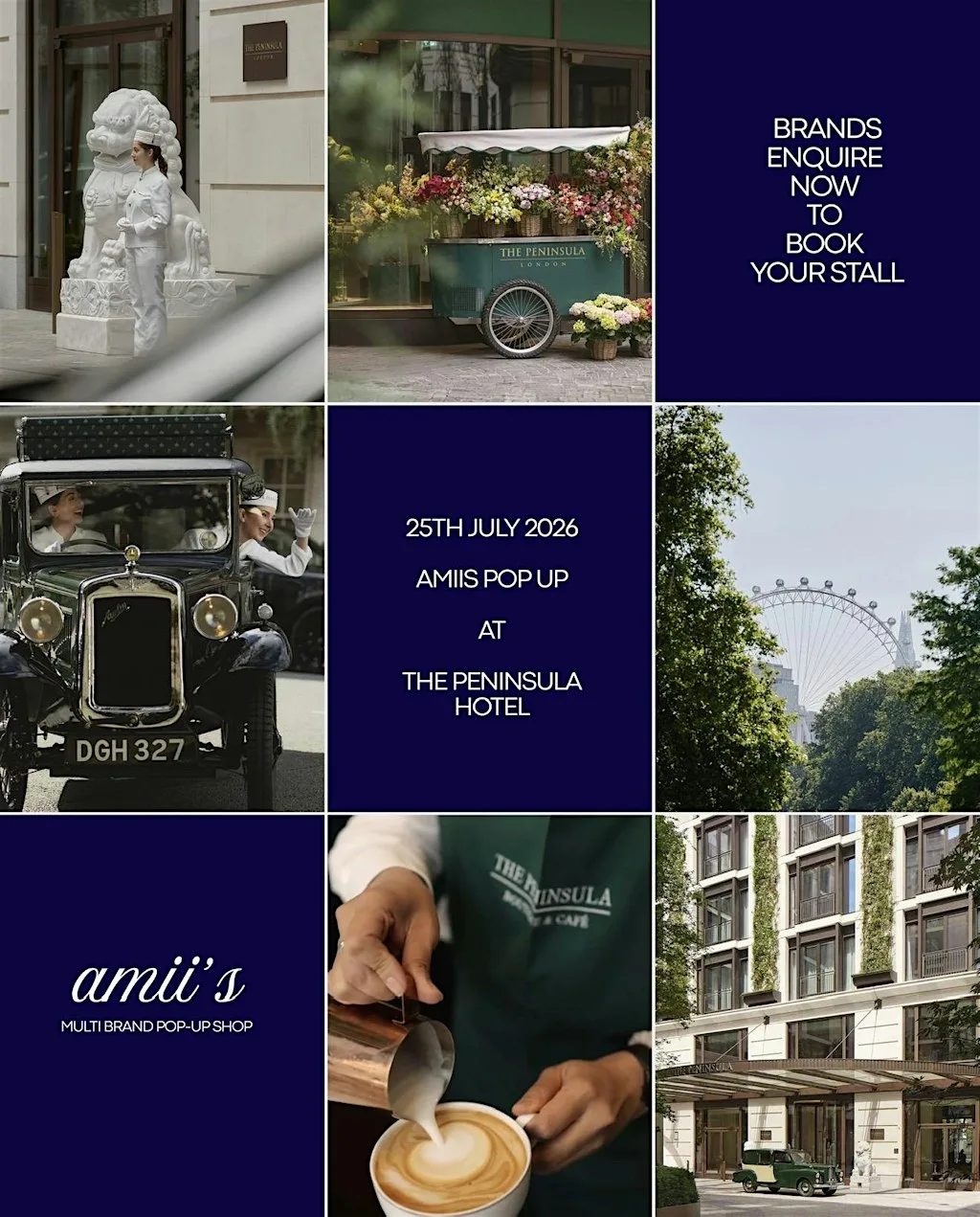 Summer multi brand fashion pop up at the peninsula hotel London with Amiis at The Peninsula London