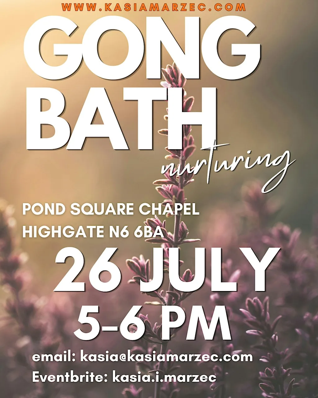 Gong Bath in POND SQUARE CHAPEL in HIGHGATE at Pond Square Chapel