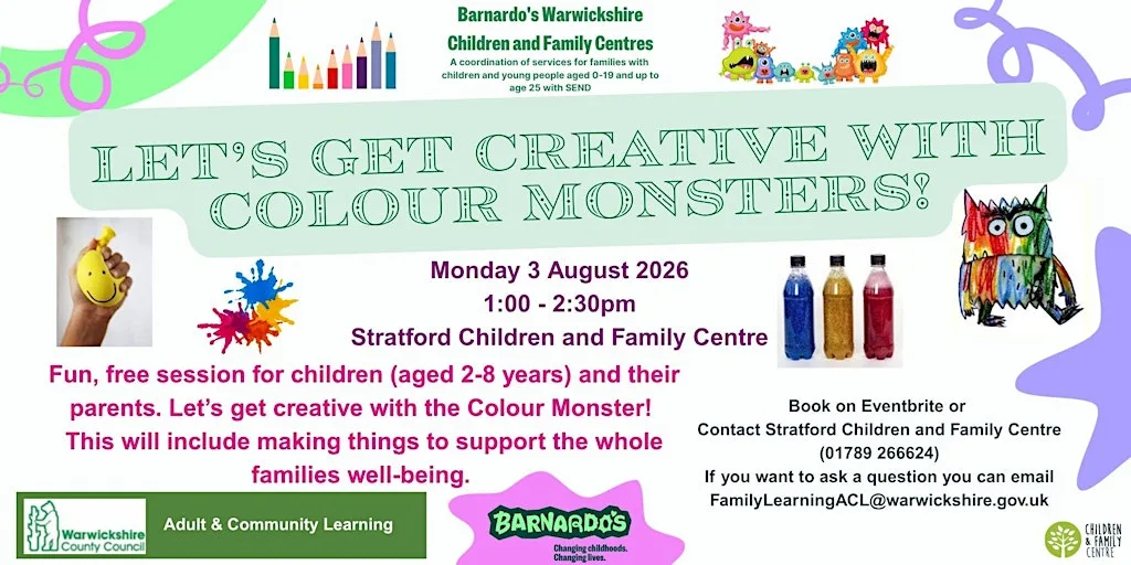 Colour Monsters (2-8 years) at Stratford C&FC at Stratford Children and Family Centre