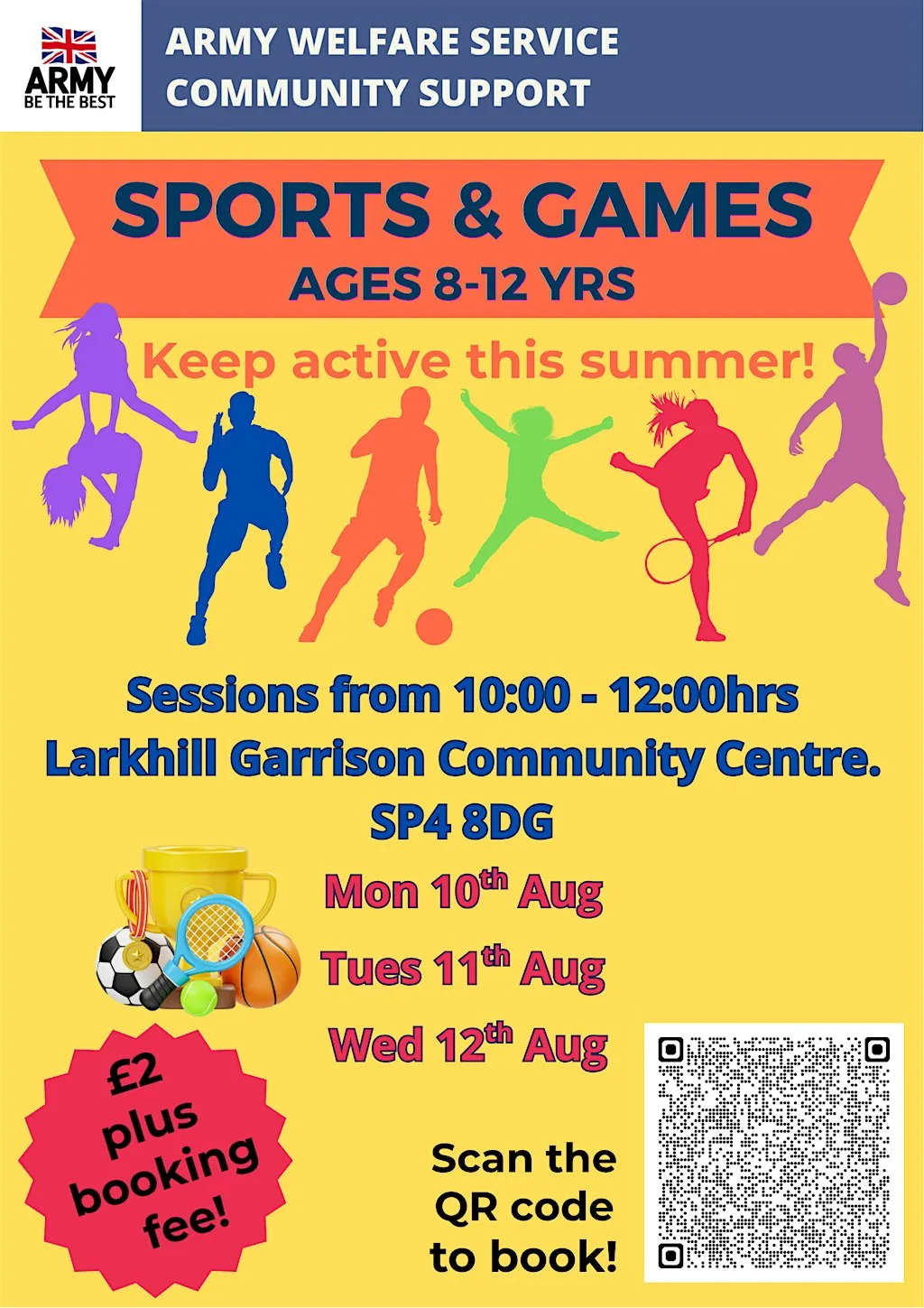 AWS Summer Sports Sessions with District Sports - LARKHILL at Larkhill Garrison Community Centre