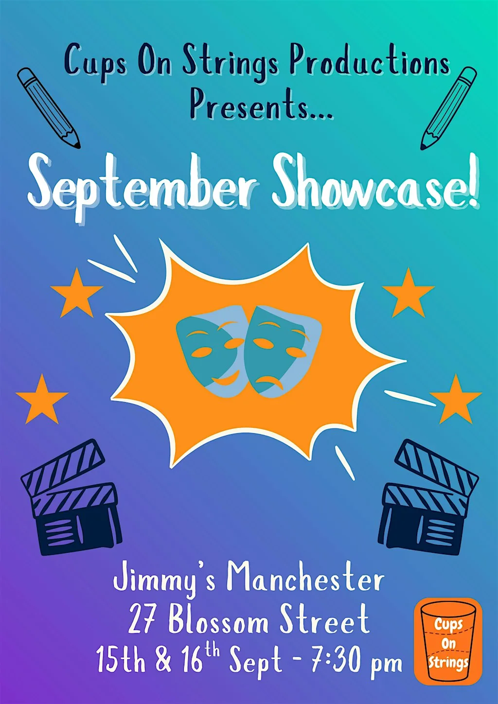 Cups On Strings' September Showcase at Jimmy's Manchester