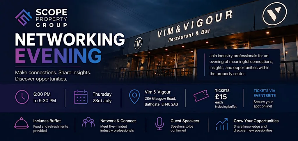 Scope Property Group Networking Evening | Bathgate at Vim & Vigour