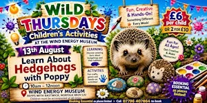 Learn all about Hedgehogs at Wind Energy Museum