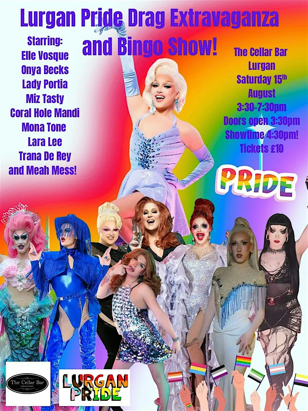 Lurgan Pride Drag Extravaganza and Bingo show! at The Cellar Bar & Lounge