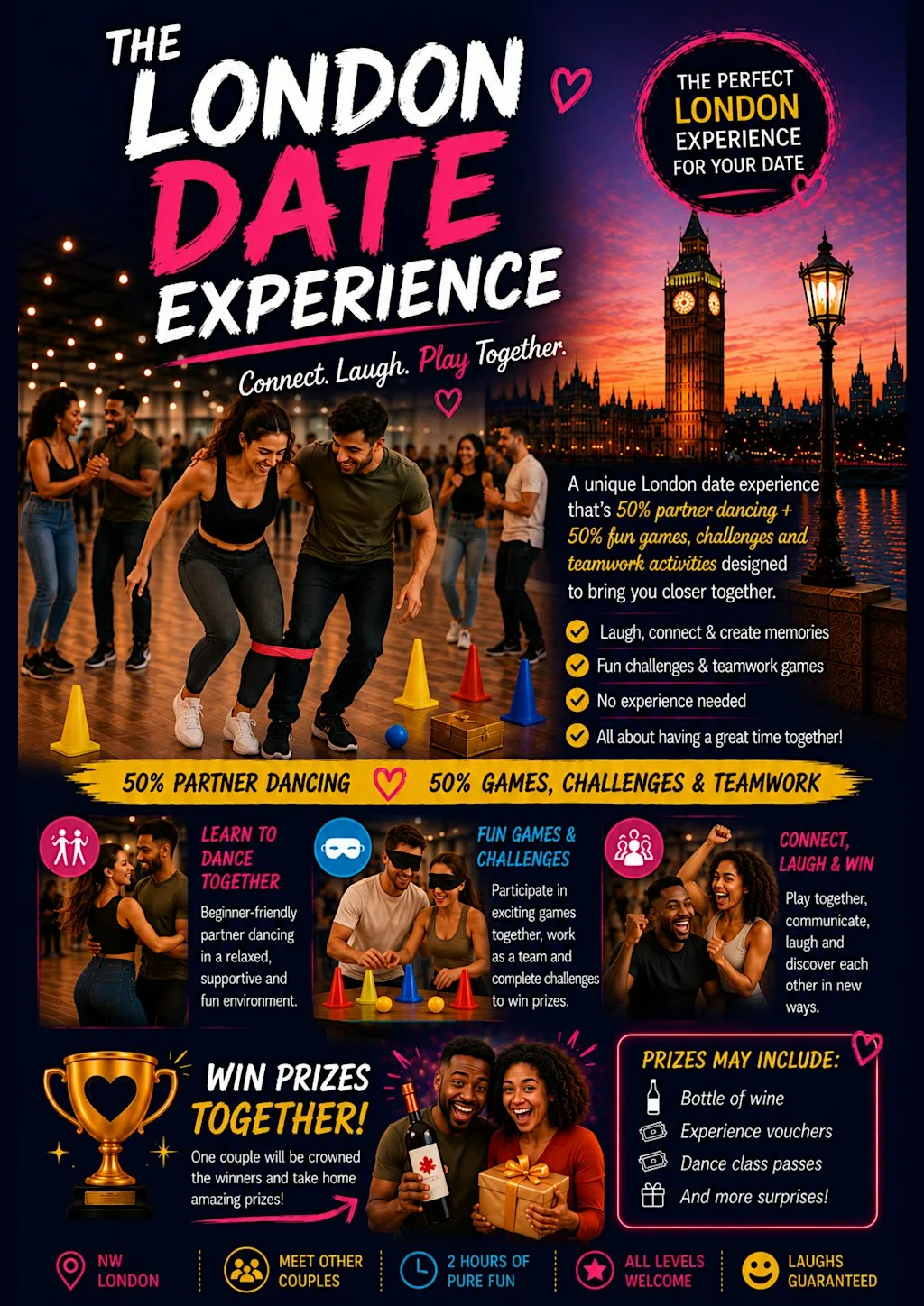 London Date Experience: Dance, games, prizes & FREE nibbles for Couples