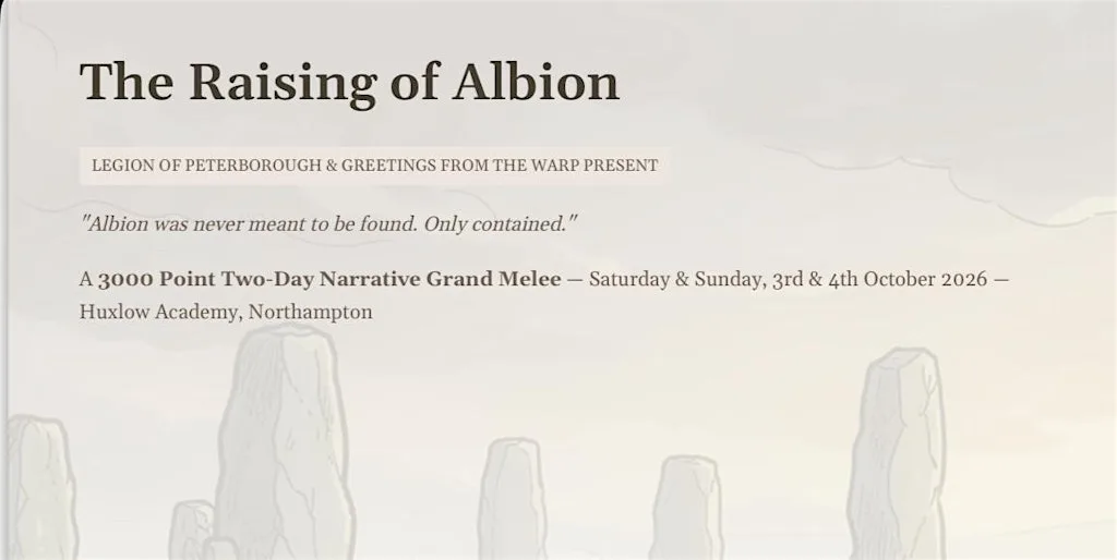 The Raising of Albion at Huxlow Science college