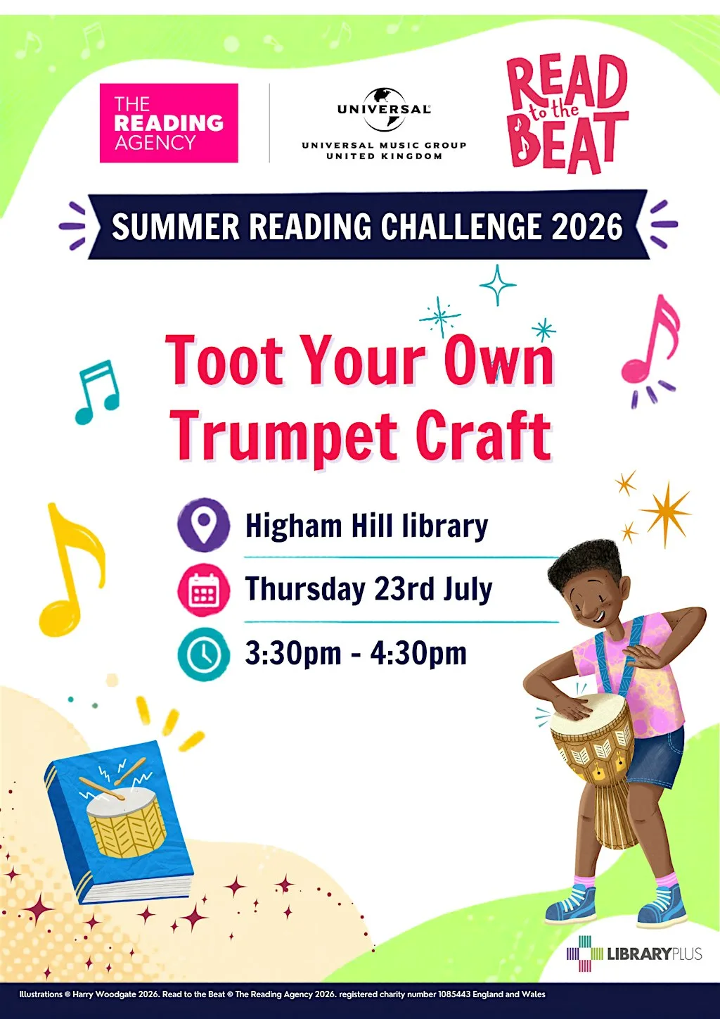 Summer Reading Challenge Toot Your Own Trumpet craft @ Leyton Library at Leyton Library