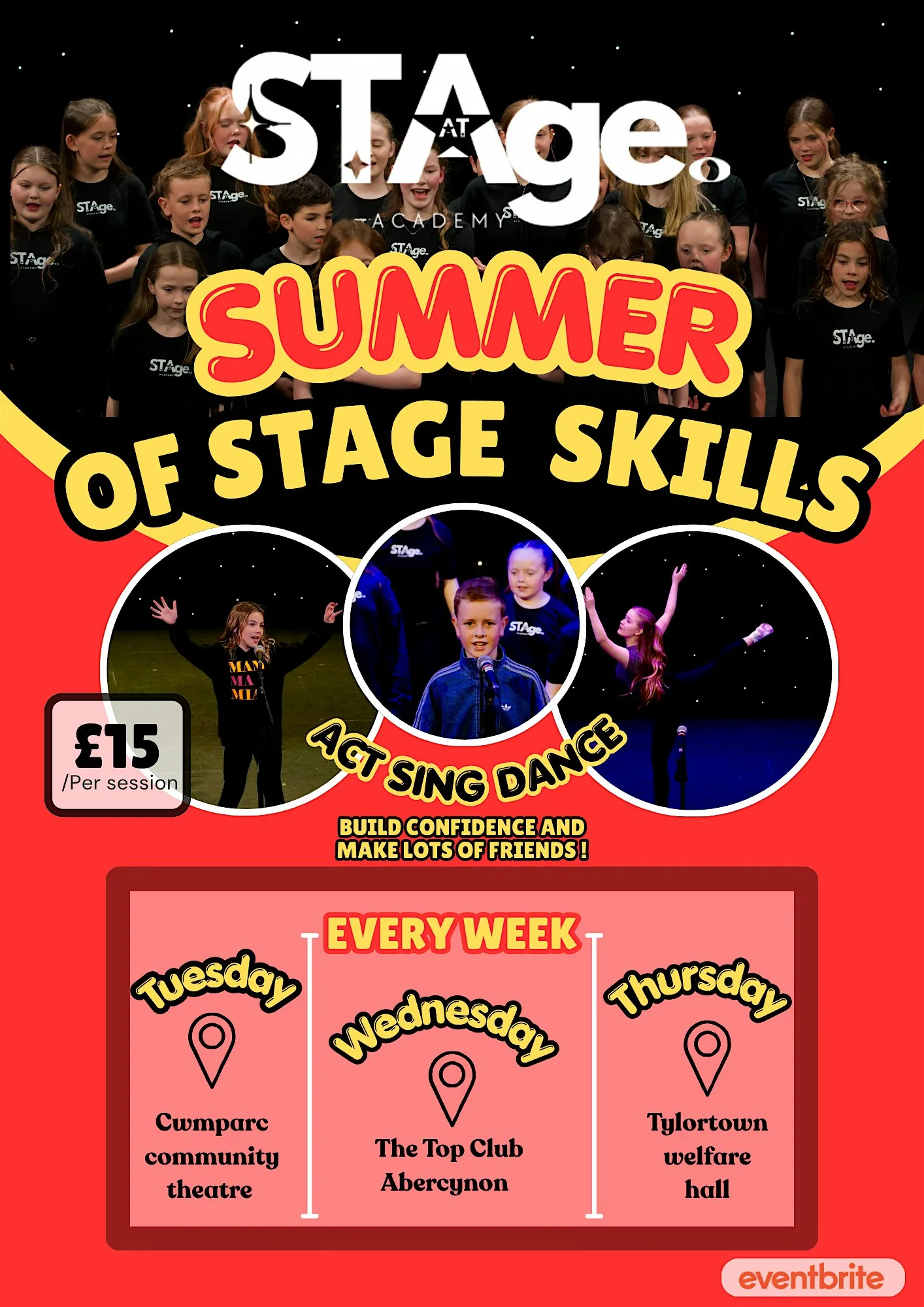 Summer of stage skills- It's show time at Cwmparc Community Association