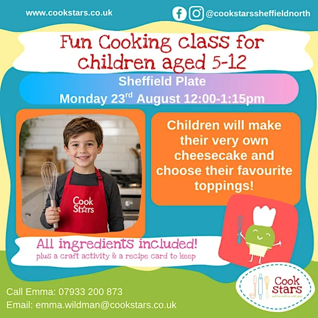 Cook stars cheese cake cooking activity at Sheffield Plate