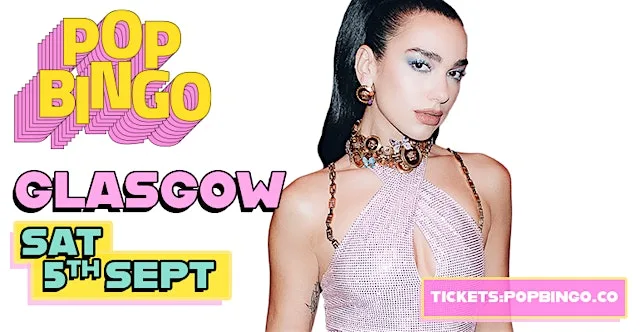 POP Bingo Sat 5th Sep Glasgow at Manuka