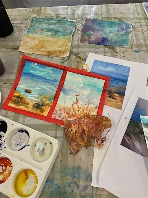 Mixed Media Seascapes at Shrewsbury Library
