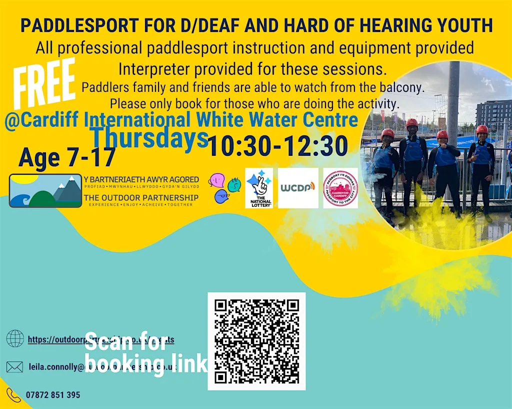 D/Deaf and Hard of Hearing Youth PADDLESPORT-Cardiff at Central South Wales