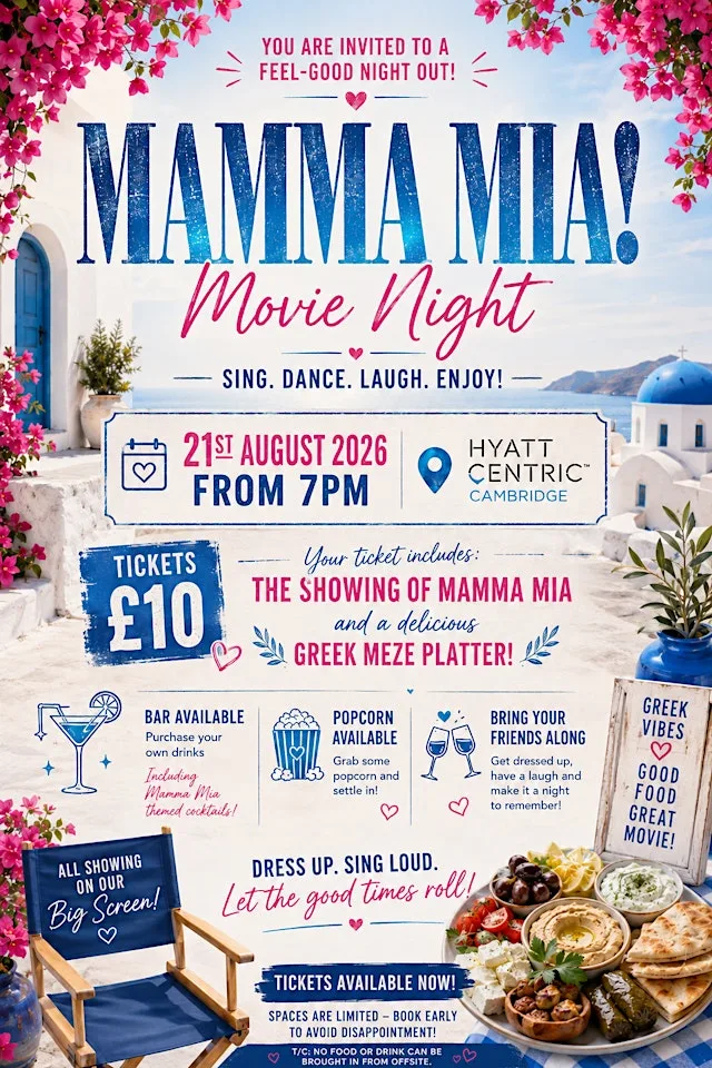Mamma Mia! Move Night at Hyatt Centric Cambridge