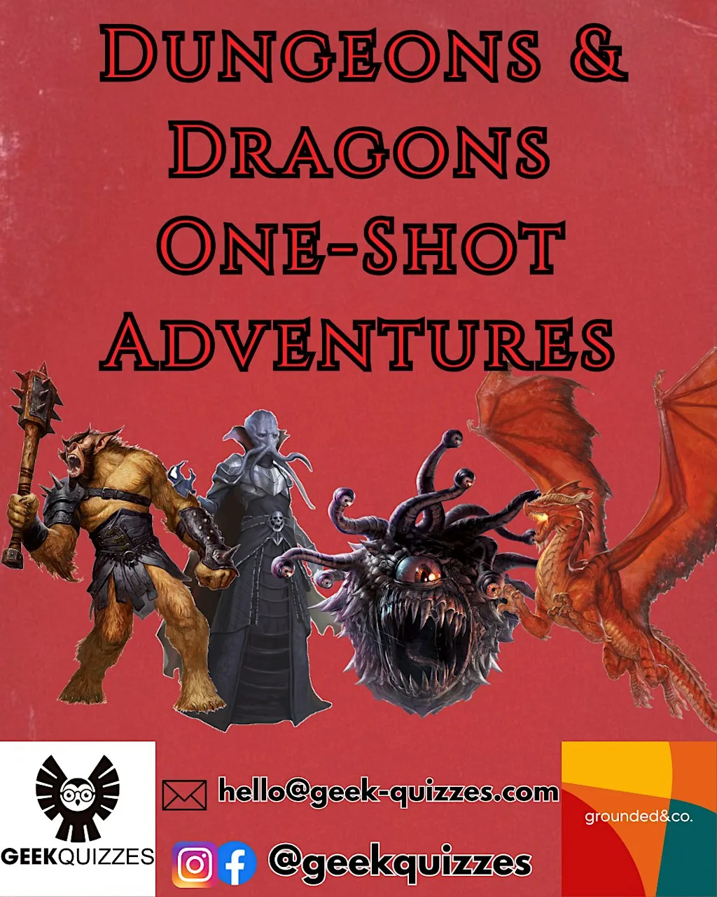 Dungeons & Dragons Adults One-Shot Adventures at Grounded & Co