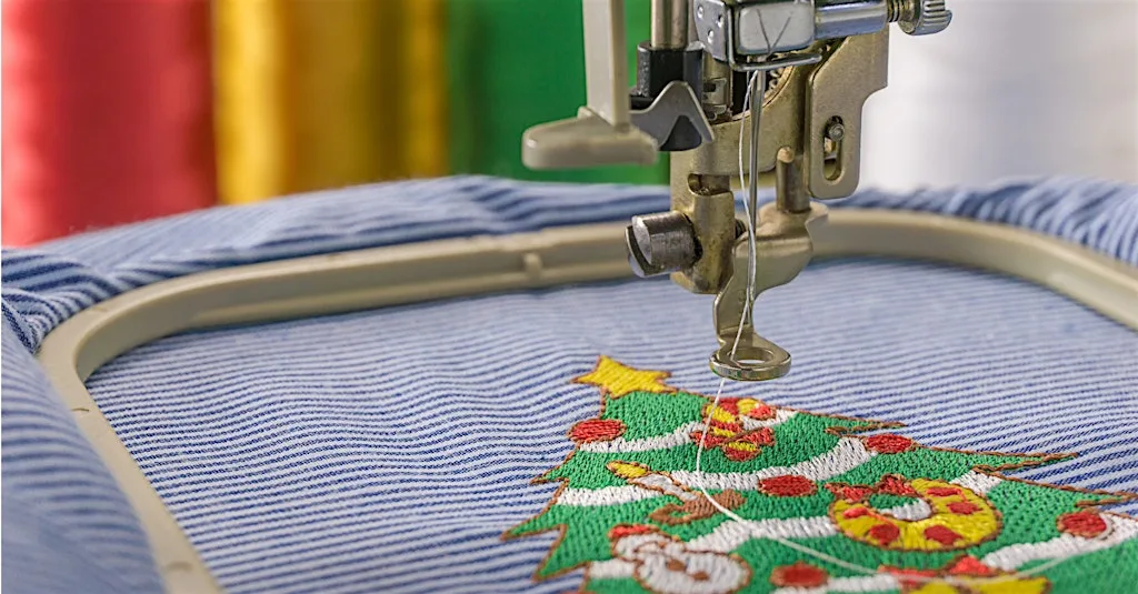 Christmas Free Motion Class at Abakhan Shrewsbury at Abakhan Fabrics, Hobby & Home