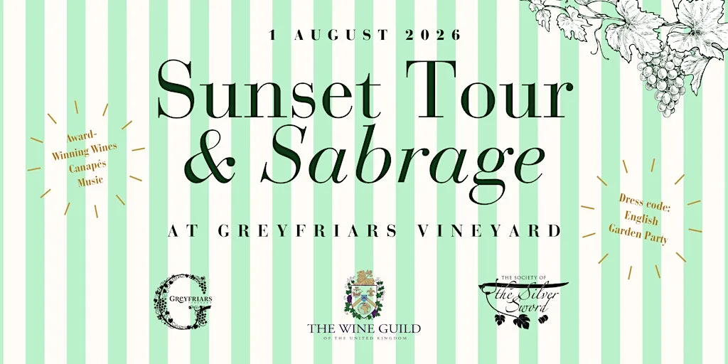 Sunset Tour and Sabrage at Greyfriars Vineyard at Greyfriars Vineyard