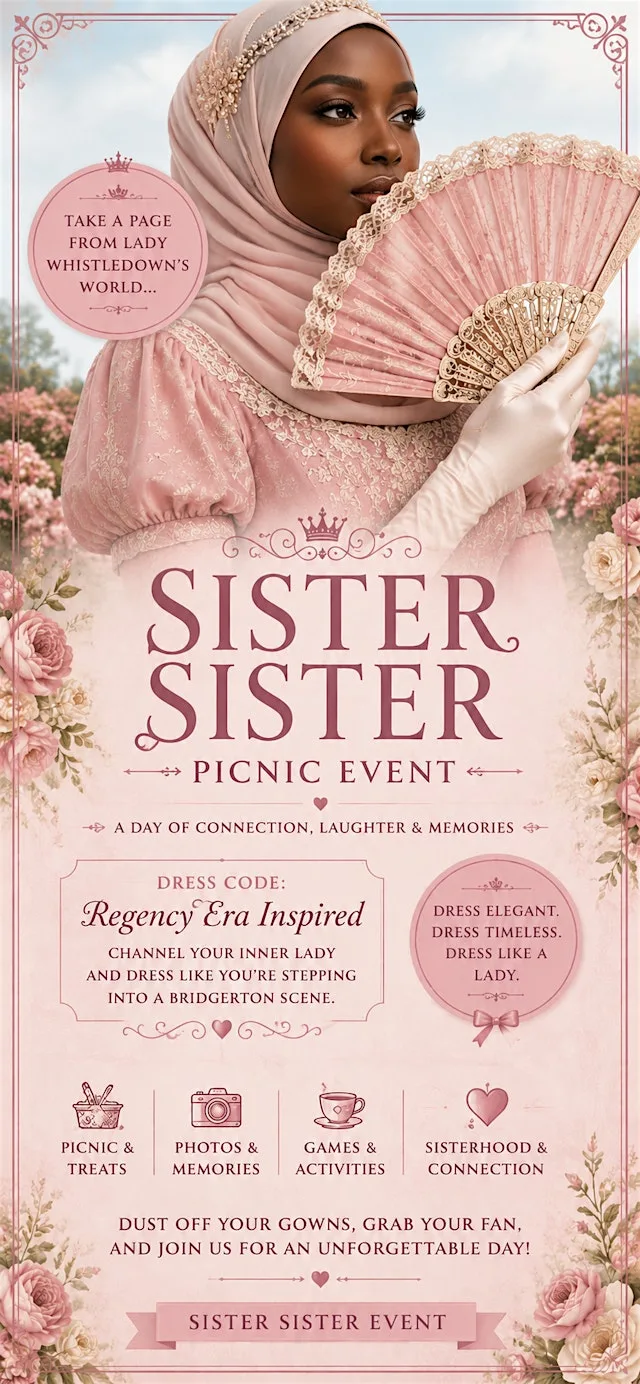 Sister Sister Picnic Event: A Regency-Inspired Day of Sister hood at Kensington Palace