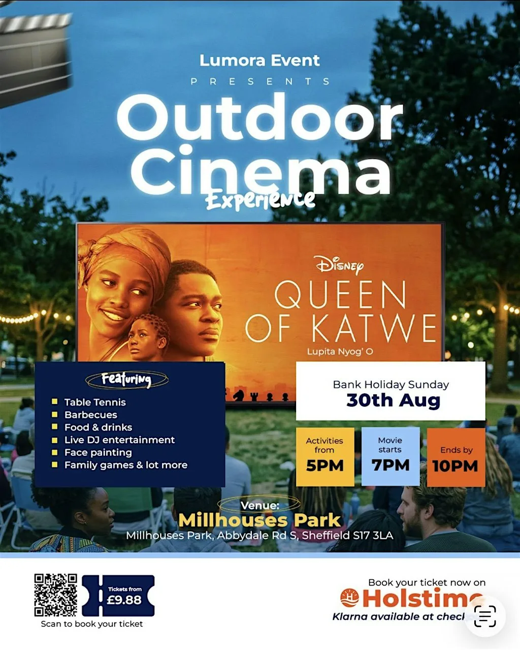 Outdoor Cinema in sheffield at Millhouses Park