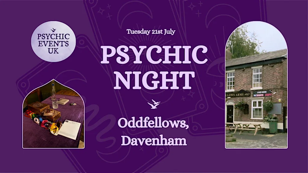 PSYCHIC READINGS NIGHT Tuesday 21st July, Oddfellows,Davenham