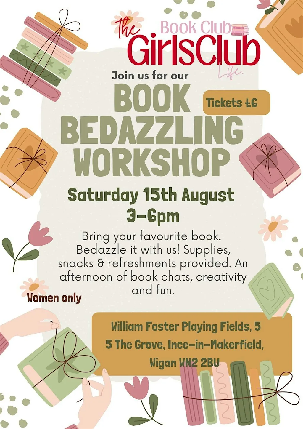 The girls club book bedazzling✨ at William Foster Playing Fields