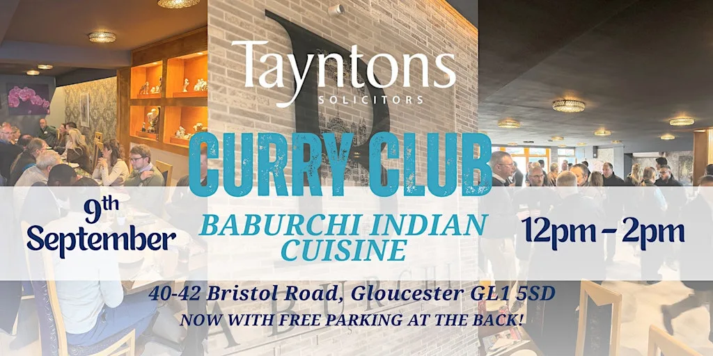 Tayntons Curry Club - Wednesday 9th September 2026 at BABURCHI INDIAN CUISINE
