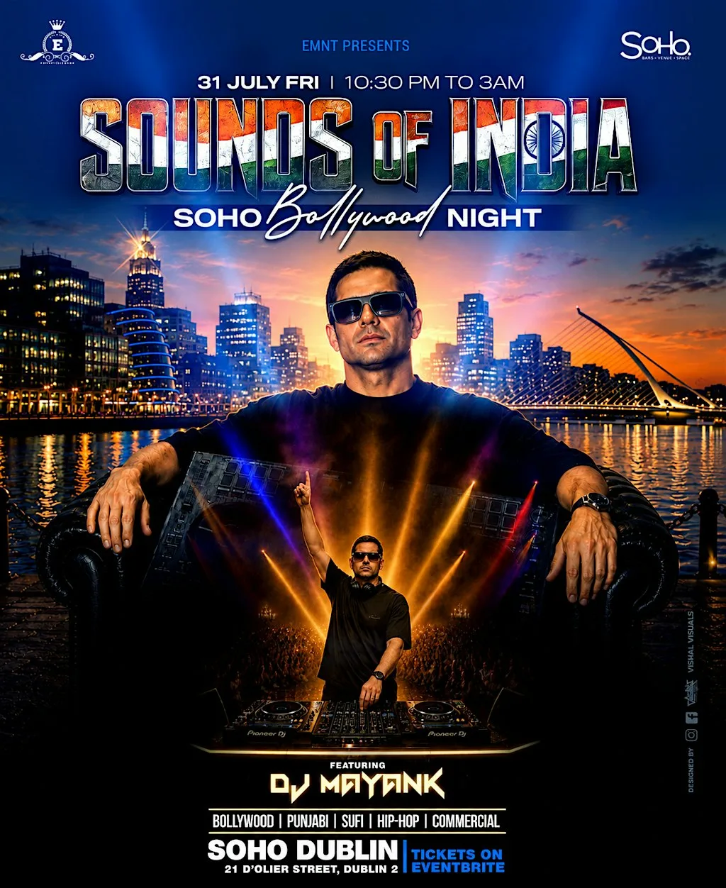 SOUNDS OF INDIA: Bollywood Night @ SoHo Main Room at Soho Dublin