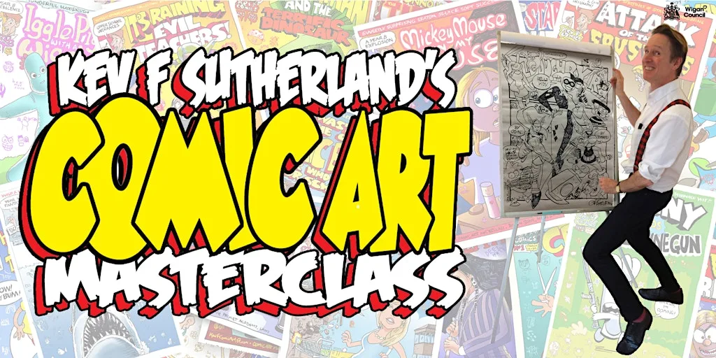 Kev F's Comic Art Masterclass at Leigh library! at Leigh Library