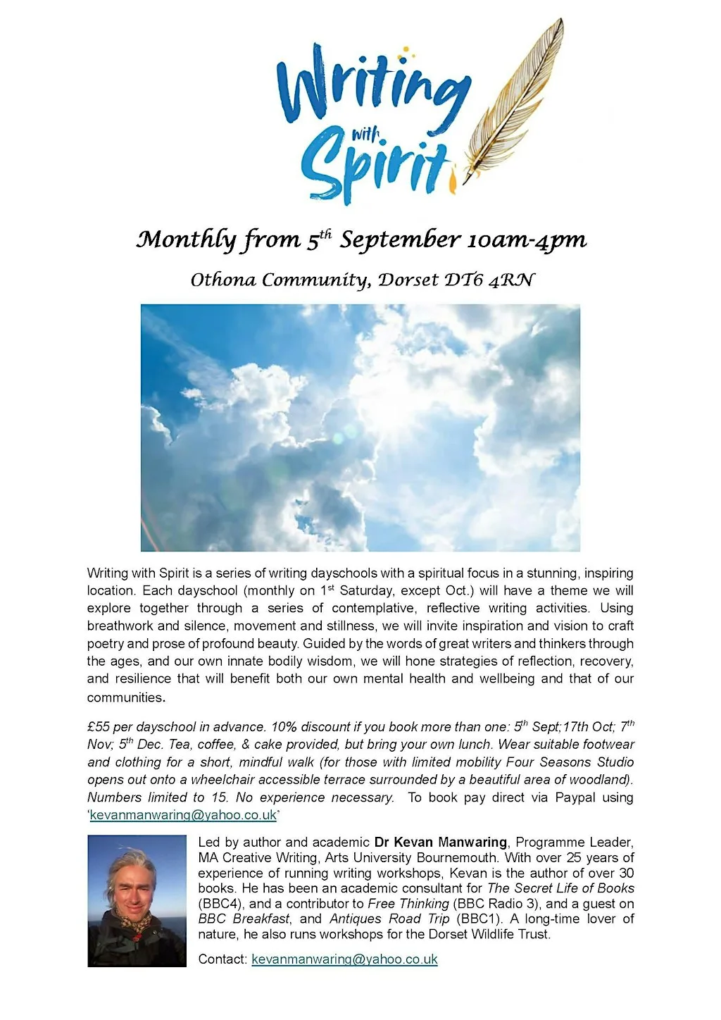 Writing with Spirit at Othona Community, West Dorset