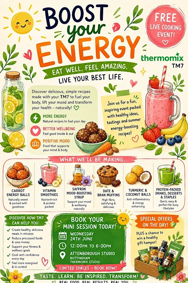 Boost Your Energy Naturally with Thermomix at 1 Nottingham Rd