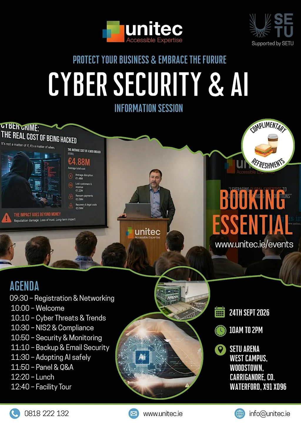 Protect your business, embrace the future: Cyber Security & AI info event at SETU Arena