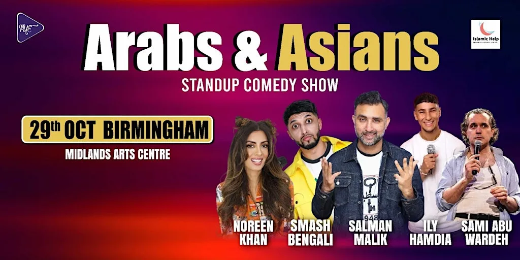 Arabs & Asians Stand-up Comedy Show Birmingham at Midlands Arts Centre