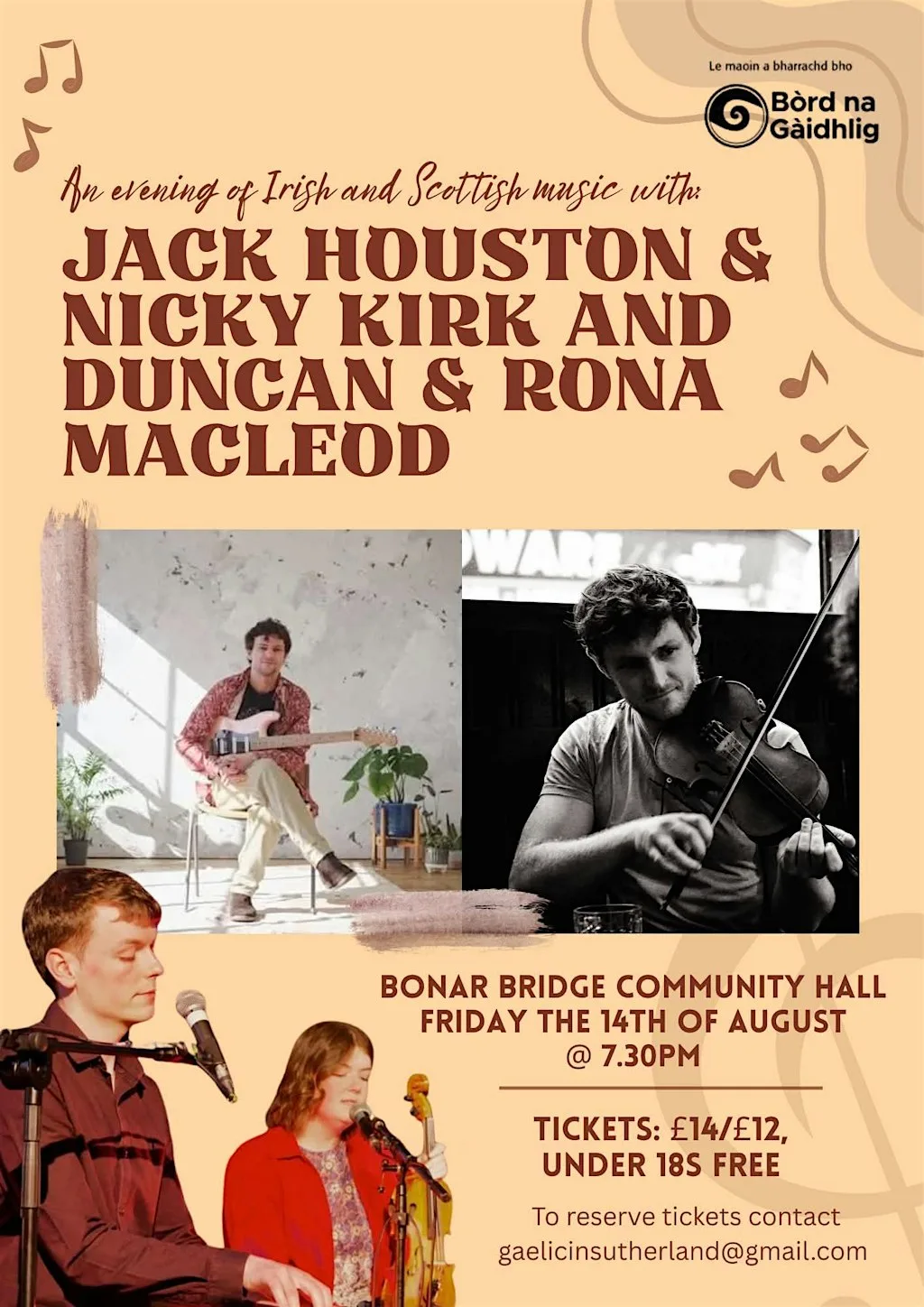 Concert with Duncan & Rona Macleod and Jack Houston & Nicky Kirk