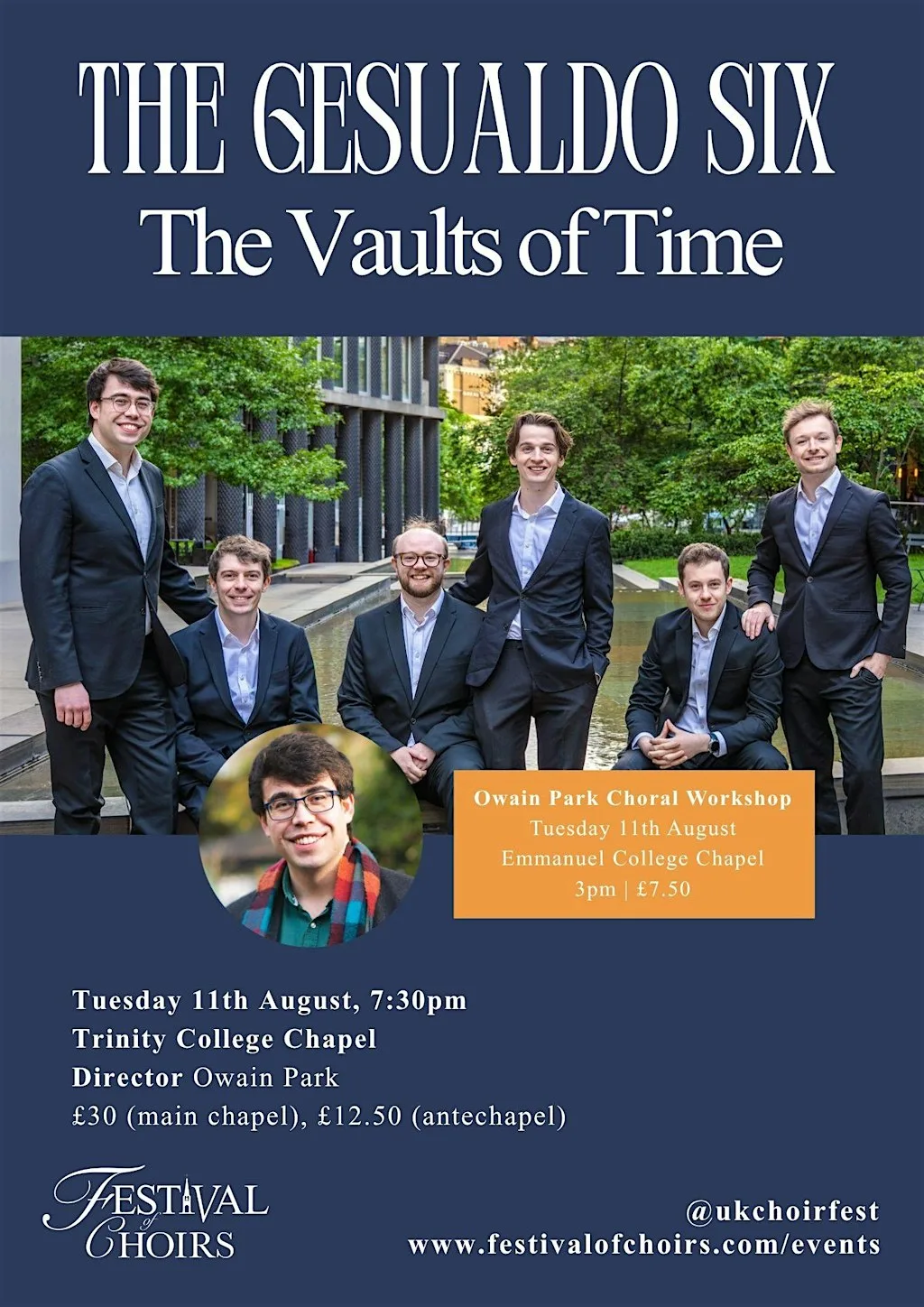 The Gesualdo Six: Festival of Choirs 2026 at Trinity College Chapel, Cambridge