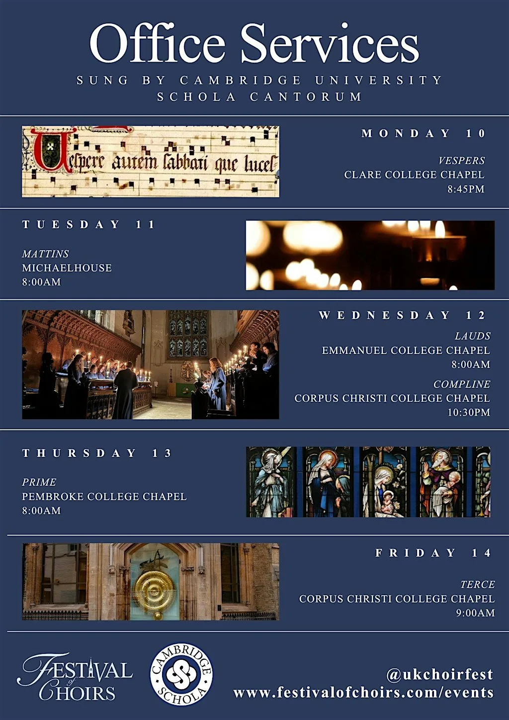 Festival of Choirs: The Monastic Hours: Compline at Corpus Christi College Chapel